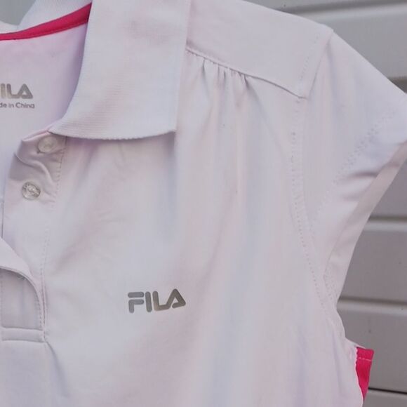 FILA women's cap sleeve polo top size S - Picture 3 of 12
